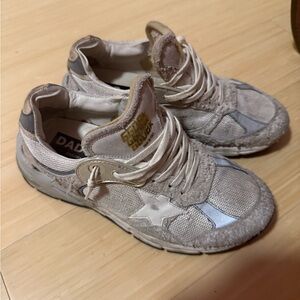 SOLD!
Golden Goose Tan and Gray Sneakers Casual Style